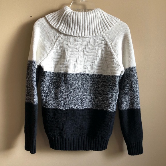 Jones New York Sport Cowl Sweater Striped Knit - Picture 5 of 7